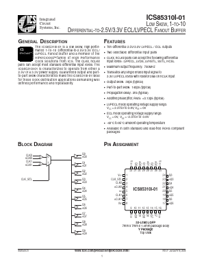 ICS85310AYI-01LF Datasheet PDF Integrated Circuit Systems