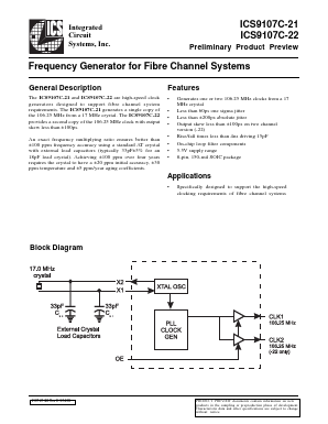 ICS9107C-22 Datasheet PDF Integrated Circuit Systems