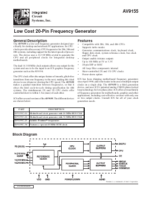 AV9155C-01 Datasheet PDF Integrated Circuit Systems
