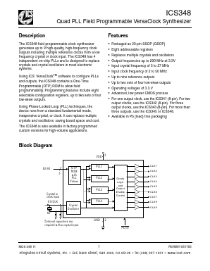 ICS348 Datasheet PDF Integrated Circuit Systems