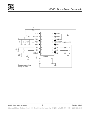 ICS601 Datasheet PDF Integrated Circuit Systems