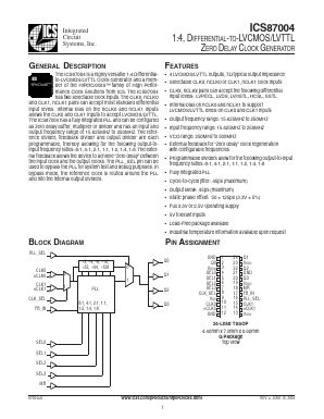ICS87004AGT Datasheet PDF Integrated Circuit Systems