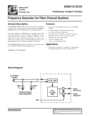 ICS9112-33 Datasheet PDF Integrated Circuit Systems