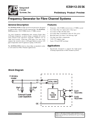 ICS9112M-35/36 Datasheet PDF Integrated Circuit Systems