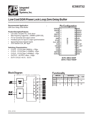 ICS93732 Datasheet PDF Integrated Circuit Systems
