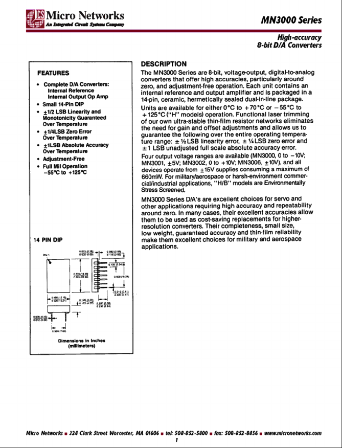 MN3001H Datasheet PDF Integrated Circuit Systems