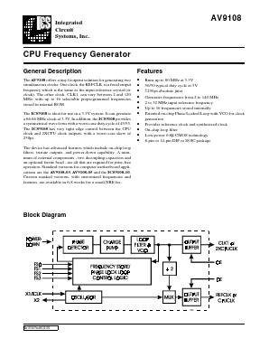 AV9108-05CN8 Datasheet PDF Integrated Circuit Systems