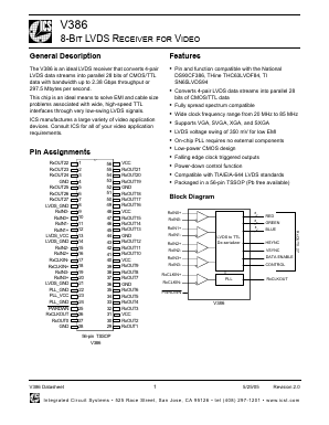 V386GLFT Datasheet PDF Integrated Circuit Systems