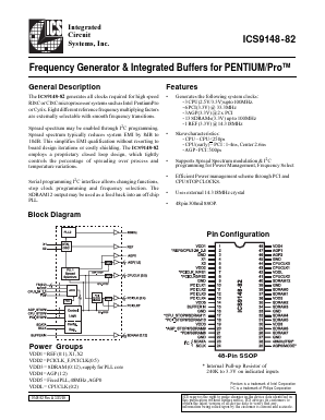 ICS9148-82 Datasheet PDF Integrated Circuit Systems