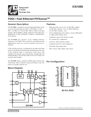 ICS1886 Datasheet PDF Integrated Circuit Systems