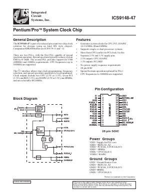 ICS9148-47 Datasheet PDF Integrated Circuit Systems