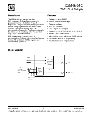 ICS548-05C Datasheet PDF Integrated Circuit Systems