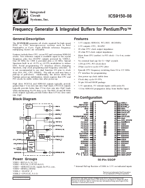 ICS9150F-08 Datasheet PDF Integrated Circuit Systems