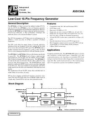 AV9154A-27CN16 Datasheet PDF Integrated Circuit Systems