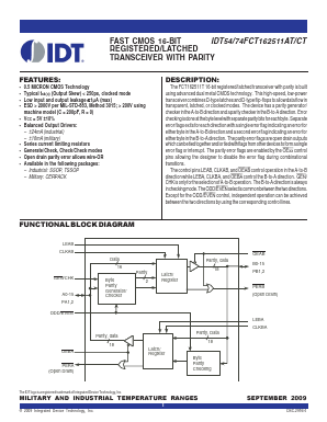 IDT54FCT162511ATPAG Datasheet PDF Integrated Device Technology