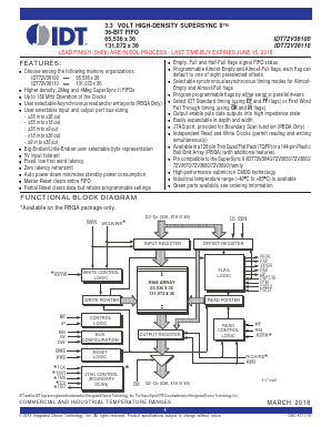 IDT72V36100L7-5BBGI8 Datasheet PDF Integrated Device Technology
