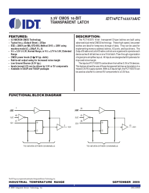 IDT74FCT163373C Datasheet PDF Integrated Device Technology