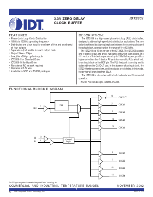 IDT2309 Datasheet PDF Integrated Device Technology