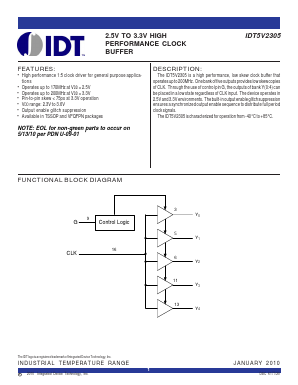 IDT5V2305 Datasheet PDF Integrated Device Technology
