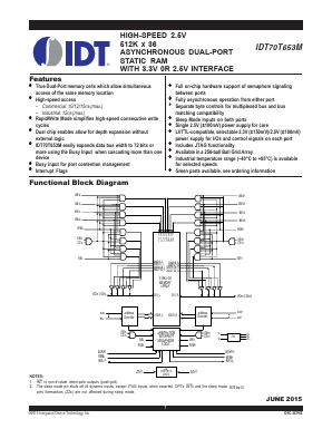 IDT70T653M Datasheet PDF Integrated Device Technology