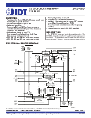 IDT72V3612L20PF Datasheet PDF Integrated Device Technology