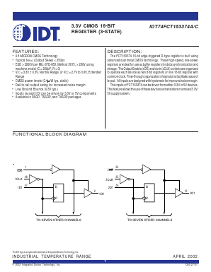 IDT74FCT163374C Datasheet PDF Integrated Device Technology