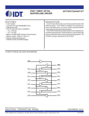 IDT74FCT2244ATQ Datasheet PDF Integrated Device Technology