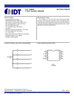 IDT74FCT38075 Datasheet PDF Integrated Device Technology