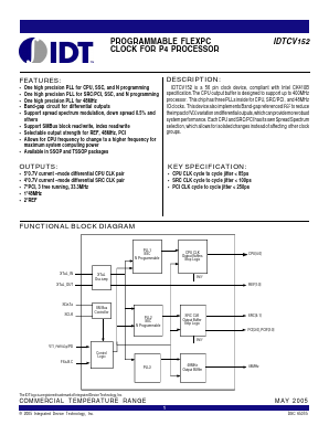 IDTCV152PA Datasheet PDF Integrated Device Technology
