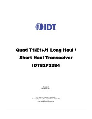 IDT82P2284 Datasheet PDF Integrated Device Technology