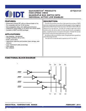 IDTQS3125QG8 Datasheet PDF Integrated Device Technology