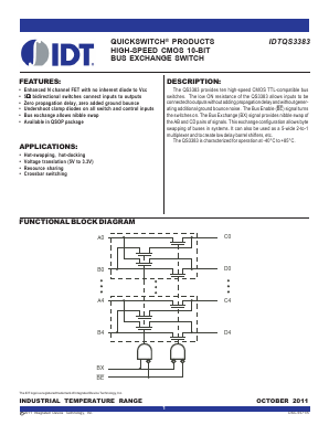 IDTQS3383 Datasheet PDF Integrated Device Technology