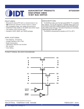 IDTQS3384PA Datasheet PDF Integrated Device Technology