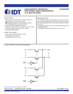 IDTQS3390 Datasheet PDF Integrated Device Technology