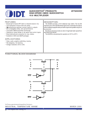 IDTQS3390Q Datasheet PDF Integrated Device Technology