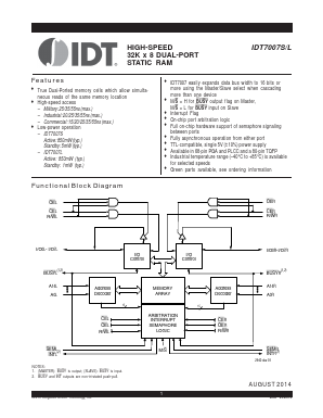 IDT7007S55J8 Datasheet PDF Integrated Device Technology