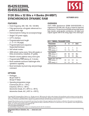 IS42S32200L-7TLI Datasheet PDF Integrated Device Technology