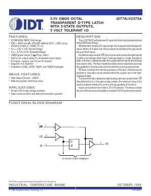 IDT74LVC373A Datasheet PDF Integrated Device Technology