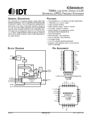 ICS84329A01L Datasheet PDF Integrated Device Technology