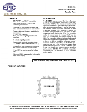 EI16C552-CJ68 Datasheet PDF IMP, Inc