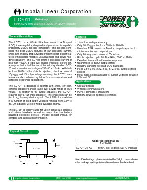 ILC7011C5-50 Datasheet PDF Impala Linear Corporation