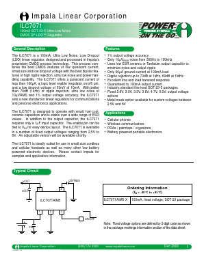 ILC7071AIM5-28 Datasheet PDF Impala Linear Corporation