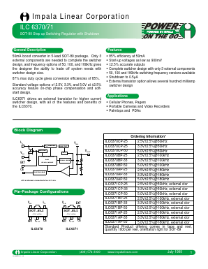 ILC6370BP-25 Datasheet PDF Impala Linear Corporation