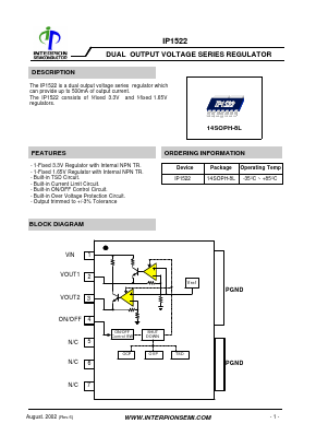 IP1522 Datasheet PDF Interpion semiconductor