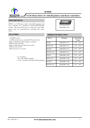 IP9009 Datasheet PDF Interpion semiconductor