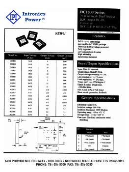 DC1812 Datasheet PDF Intronics Power, Inc.