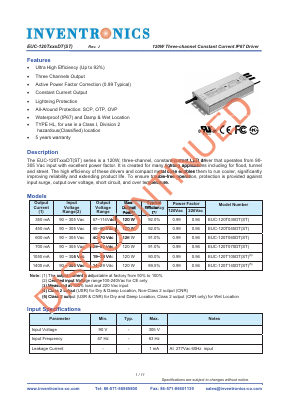 EUC-120T070DT Datasheet PDF Inventronics Inc.