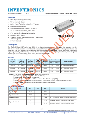 EUC-108T070DT Datasheet PDF Inventronics Inc.