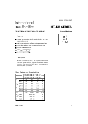 113MT160KBS90 Datasheet PDF International Rectifier