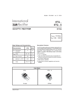 8TQ100 Datasheet PDF International Rectifier